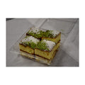 Cut coconut cake pieces in a bakery package