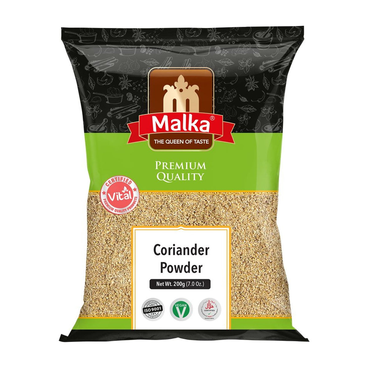 Malka Coriander Powder 200g pack, ground coriander
