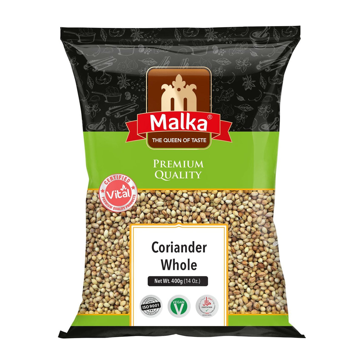 Malka Whole Coriander 500g HORECA pack of coriander seeds