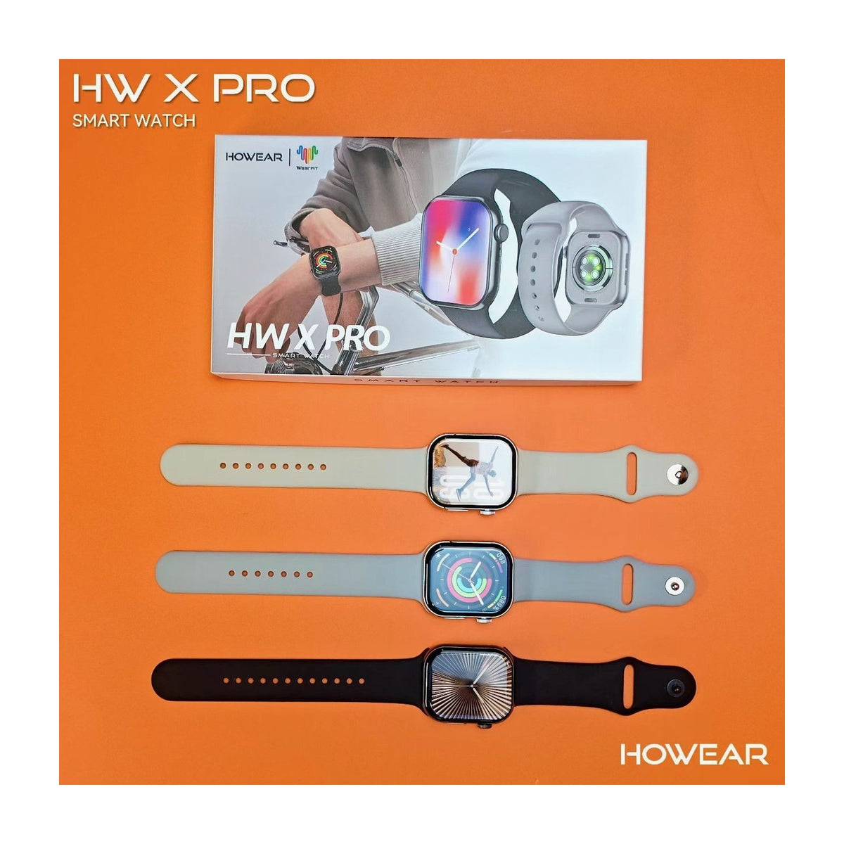 HWX Pro smart watch in its retail box