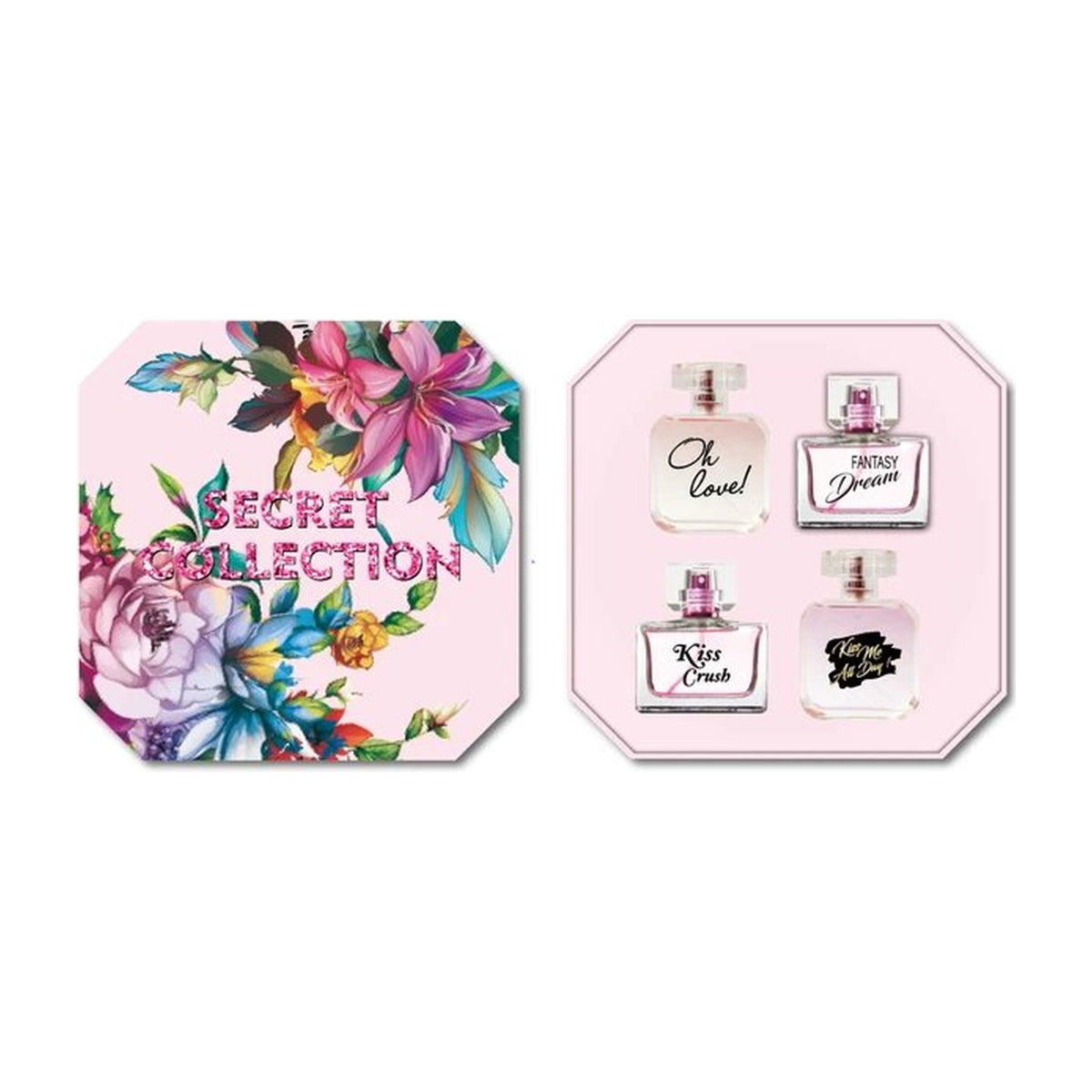 Secret Collection ladies perfume coffret gift set with 4 bottles