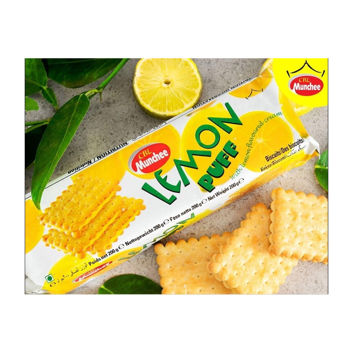 Lemon puff biscuits 100g pack