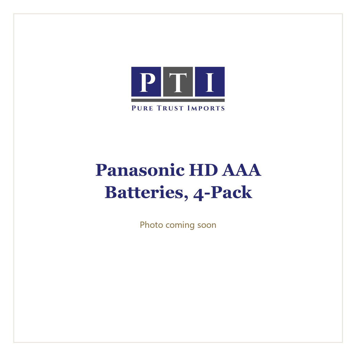 Panasonic HD AAA Batteries, 4-Pack - photo coming soon