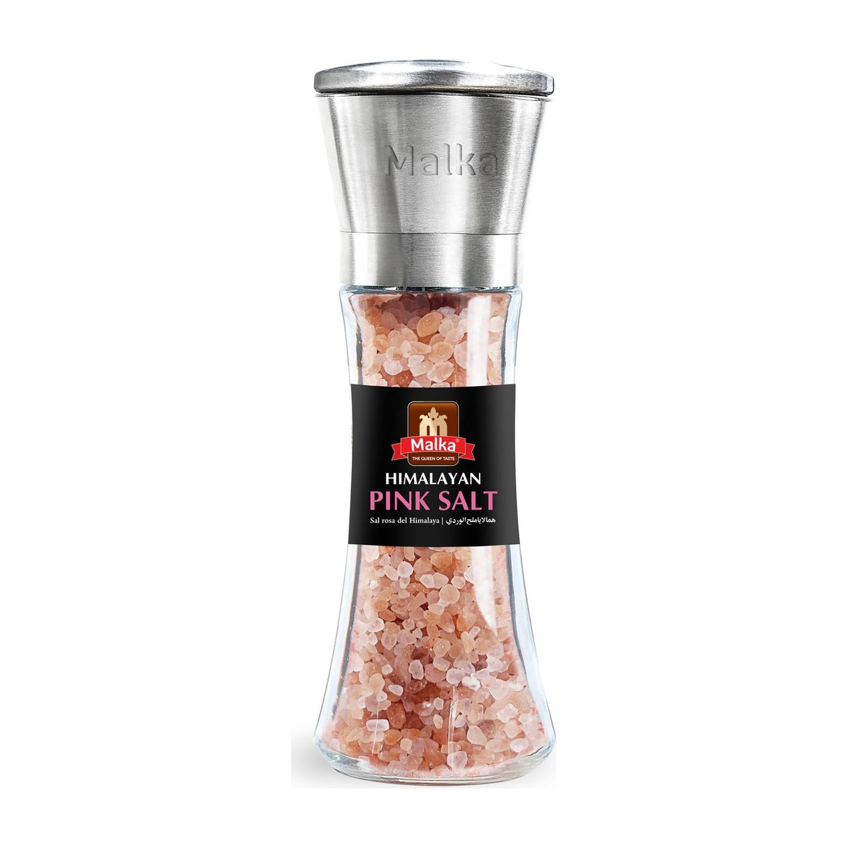 Malka Pink Salt and Black Pepper Grinder 150g crusher bottle