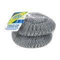 Stainless steel mesh scourers 2-pack in retail packaging