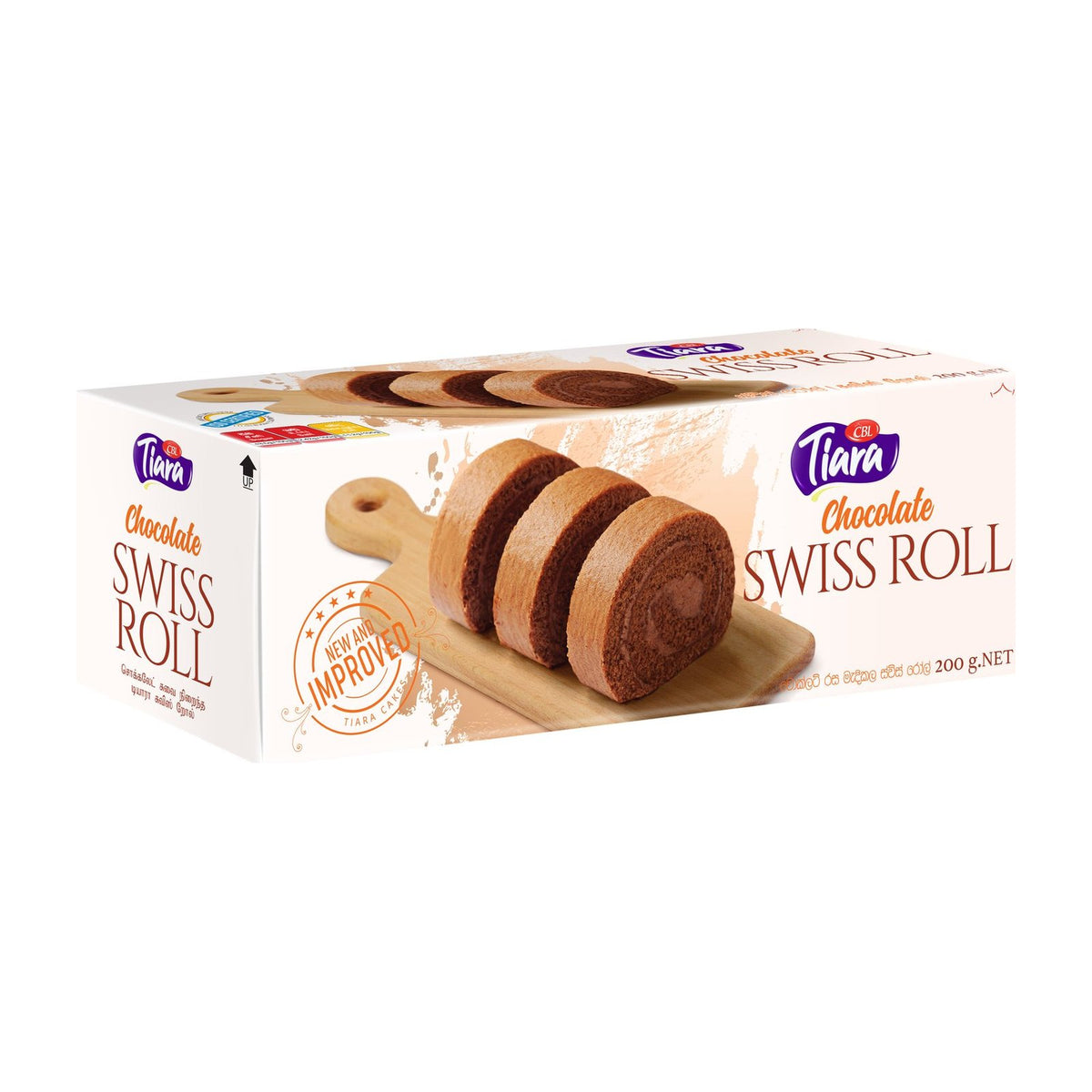 Tiara Chocolate Swiss Roll 200g box