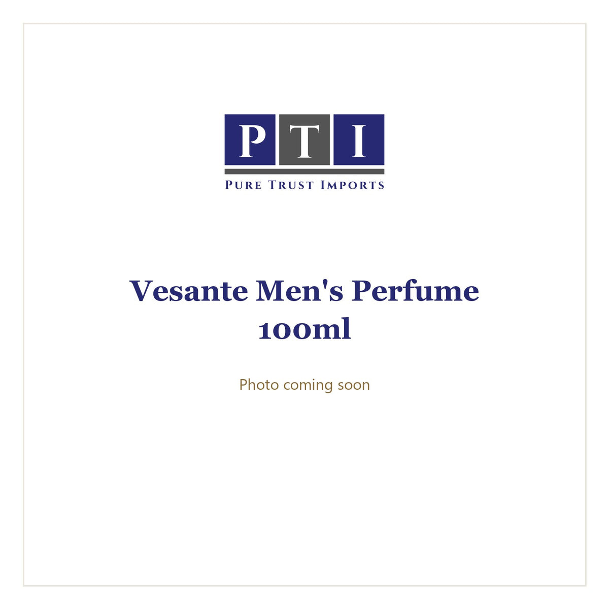 Vesante Men's Perfume 100ml - photo coming soon