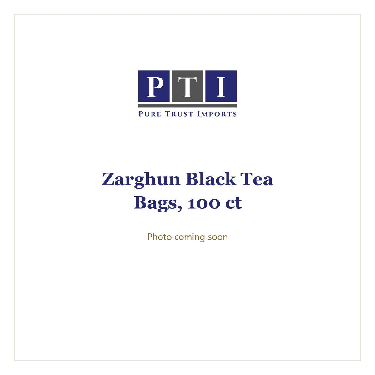Zarghun Black Tea Bags, 100 ct - photo coming soon
