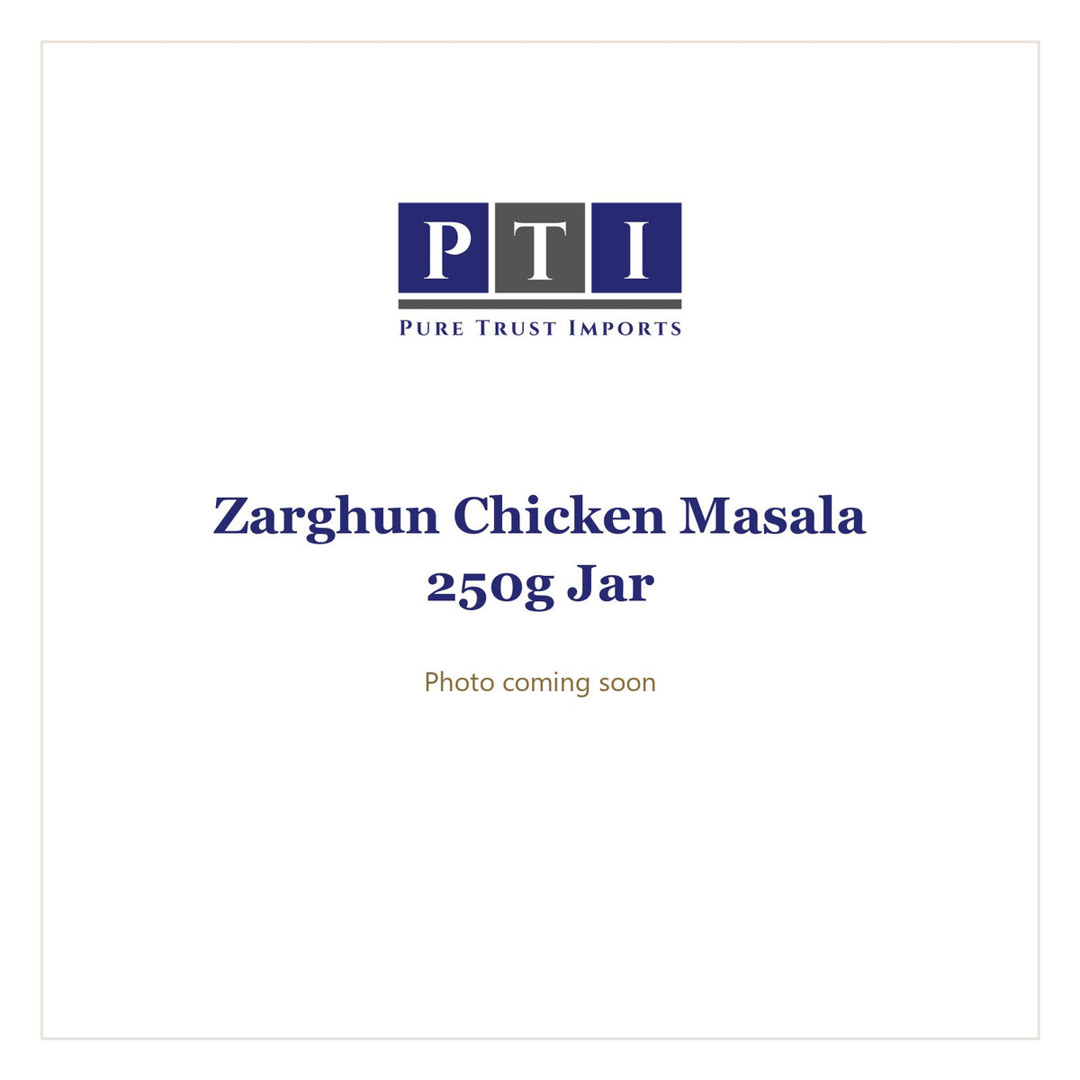Zarghun Chicken Masala 250g Jar - photo coming soon