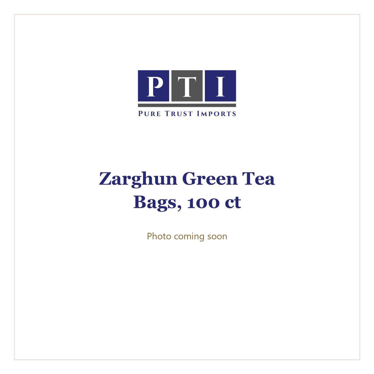 Zarghun Green Tea Bags, 100 ct - photo coming soon